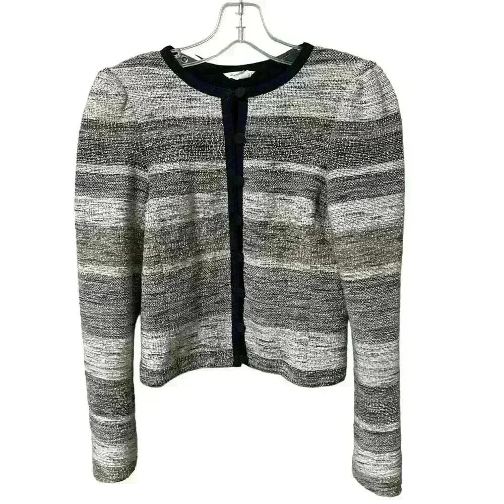 Club Monaco Lorenah Knit Jacket Multi Tweed Sweater Size XS